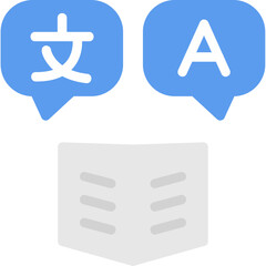 Fototapeta premium Language Learning Flat Icon