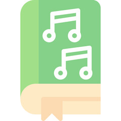 Learning with Music Flat Icon