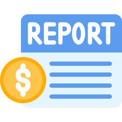 Expense Report Flat Icon