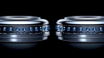 Two rings, sapphire accents
