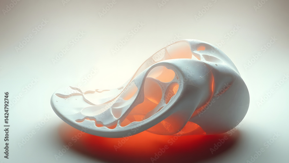 Fototapete mesmerizing abstract 3d shape fluid form & dynamic metamorphosis