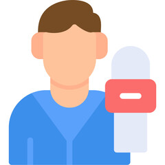 News Anchor Flat Icon