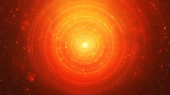 Orange Energy Concentric Circles.