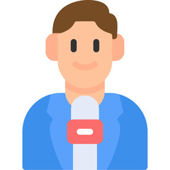 News Correspondent Flat Icon