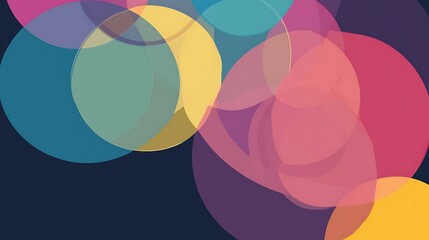Fototapeta premium Colorful Abstract Circles Background.