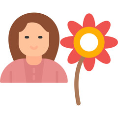 Teacher's Flowers Flat Icon