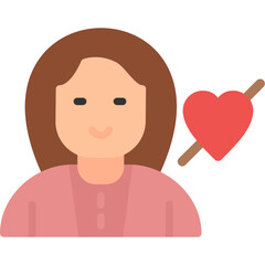 Teacher's Heart Flat Icon