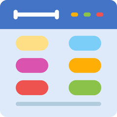 Obraz premium Sidebar Flat Icon