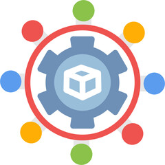 Logistic Chain Flat Icon