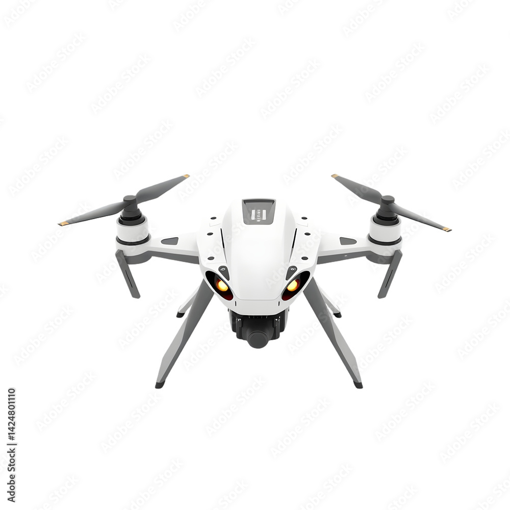 Aufkleber futuristic drone concept, advanced technology unmanned aerial vehicle. modern design drone with rota