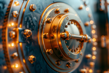 Futuristic Bank Vault Door Detail
