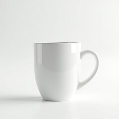Obraz premium A minimalist white coffee mug, exuding elegance and simplicity, perfect for any beverage.