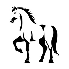 Obraz premium horse silhouette isolated on white