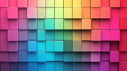 Colorful 3D Cube Abstract Background.