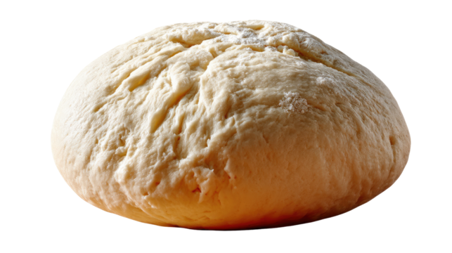 Fresh Dough: A close-up studio shot showcases a freshly prepared ball of dough, its textured surface and soft, inviting appearance, perfect for baking creations.