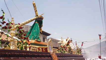 Palm Sunday Procession, Jesus Nazareno de la Merced. Lent and Holy Week in Antigua, Guatemala