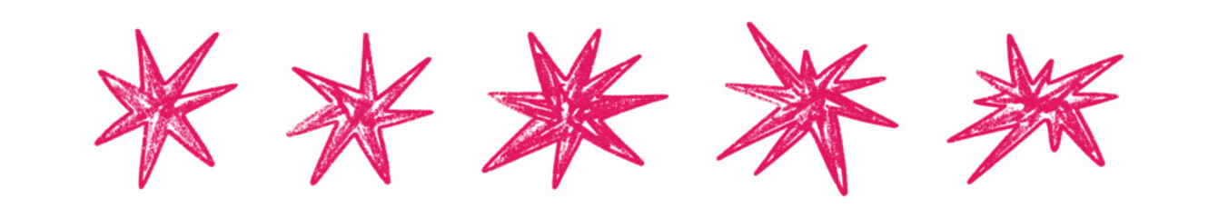 Grunge yellow stars brush strokes and spray paint. texture, graffiti elements, and vintage ink border. Flat vector illustration isolated on white background. © Viktoria