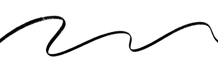 Swoosh, swash underline stroke set. Abstract wavy thin line. Squiggle elements. Vector isolated illustration