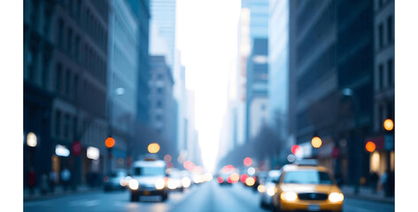 City street in Day light showing Rush Hours in Motion blur