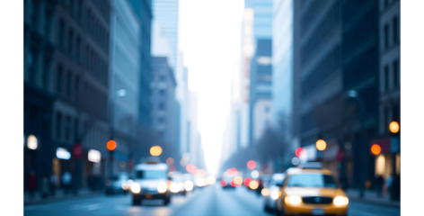 City street in Day light showing Rush Hours in Motion blur