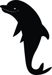 Silhouette Adorable Dolphin