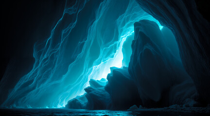 scattered light in ice cave Insane PhotoGraphy