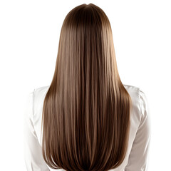 Naklejka premium Long Silky Straight Hair from Back – Perfect Haircare Concept