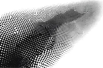 Abstract 3D Illustration Of White Dots Forming Shape On Black Background