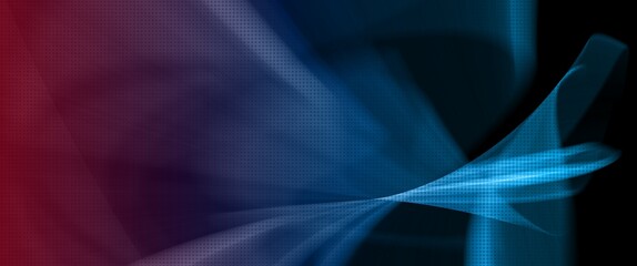Obraz premium pink and blue abstract wave with halftone texture 