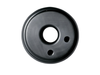 Abstract Black Metallic Circle Isolated On Transparent Background