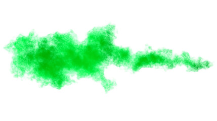 Abstract Green Watercolor Shape Design Isolated on Transparent Background