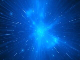Fototapeta premium abstract blue background. light, space, star, blue, bright, energy, sky, design, explosion, glow, laser, glowing, backgrounds, stars, lights, illustration, sun, disco, cosmos, shine, burst, shiny, spa