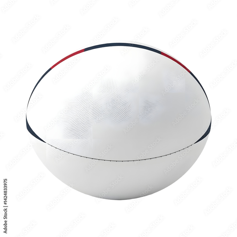 Aufkleber rugby ball, detailed texture, close-up view, isolated object. sporting equipment with a textured sur