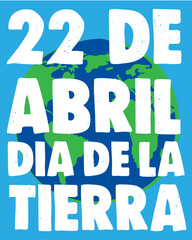 22 de Abril dia de la tierra posteo redes sociales vertical, editable, planeta tierra