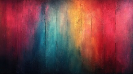 Fototapeta premium A colorful grunge art wall illustration, abstract background with gradient lighting, f/2.0, vibrant and textured --ar 16:9 --v 6.1 --style raw --c 10