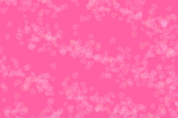Soft pink background with heart patterns creating a romantic and dreamy atmosphere