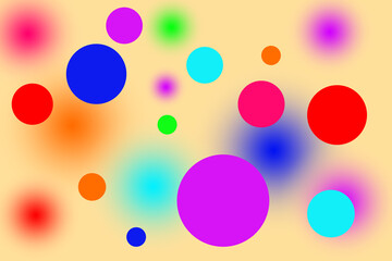 Colorful abstract circles create a vibrant pattern against a soft beige background, evoking creativity and playfulness in design