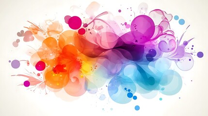 Colorful Abstract Paint Splashes.