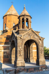 Fototapeta premium Western Asia. Eurasia. South Caucasus. Republic of Armenia. Ararat Province. Lusarat. August 16, 2018. Surb Astvatzatzin Church at the Khor Virap Monastery.