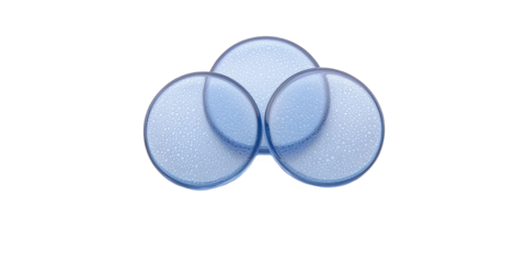 Abstract Illustration Of Blue Circles with Black Isolated Background