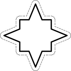 Vector outline abstract shapes with dashed lines for kids' coloring and cutting activities. Perfect for educational worksheets, DIY crafts, and printable projects.