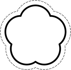 Vector outline abstract shapes with dashed lines for kids' coloring and cutting activities. Perfect for educational worksheets, DIY crafts, and printable projects.