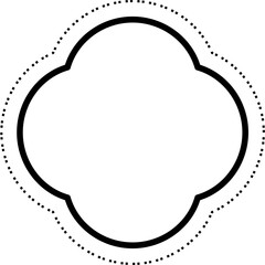 Vector outline abstract shapes with dashed lines for kids' coloring and cutting activities. Perfect for educational worksheets, DIY crafts, and printable projects.