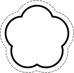 Vector outline abstract shapes with dashed lines for kids' coloring and cutting activities. Perfect for educational worksheets, DIY crafts, and printable projects.