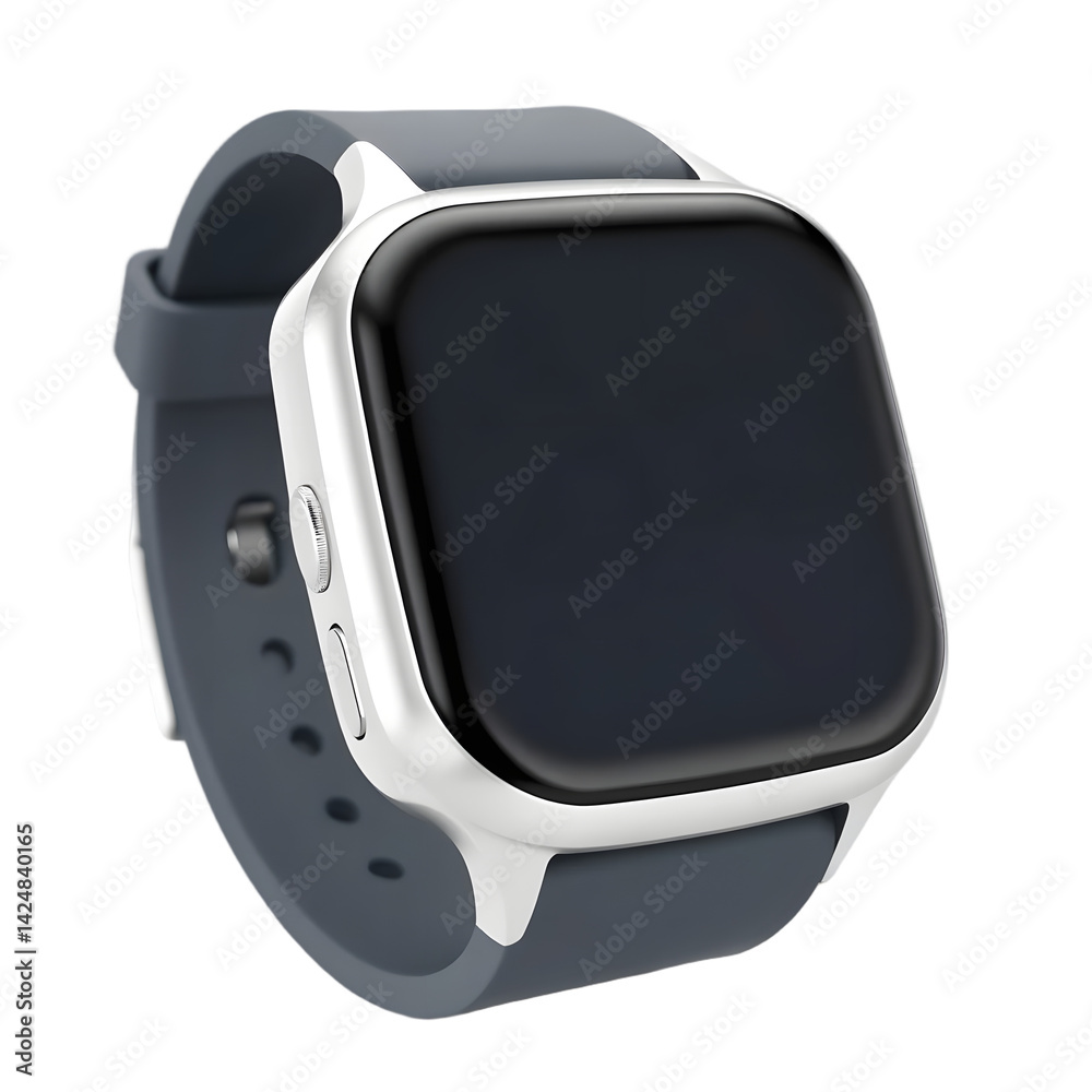 Poster high-tech smartwatch display. isolated digital timepiece, perfect for technology concepts. modern we