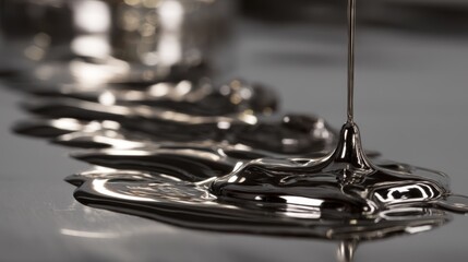Liquid mercury texture closeup