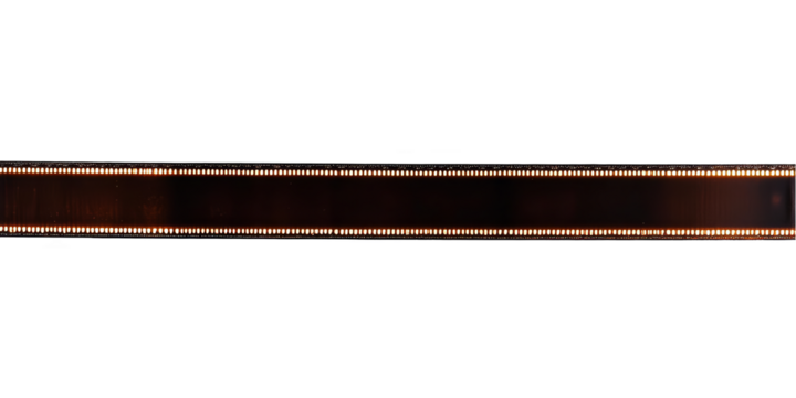 Abstract Strip Of Brown With White Dotted Edge Elements In Black Background