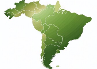 Fototapeta premium Amazon Rainforest Location Map - Minimalist Geographic Illustration