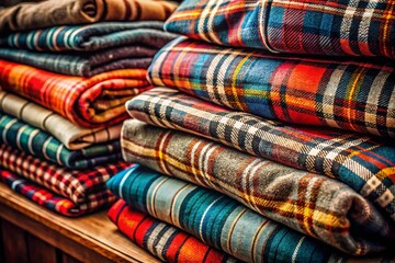 Authentic Documentary Style Photo: Plaid Patterns in Everyday Life