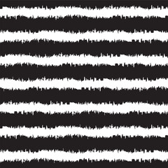 Seamless rough stripe pattern. Vector Grungy, distressed, jagged stripe background